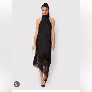 PINKO white abita silk dress